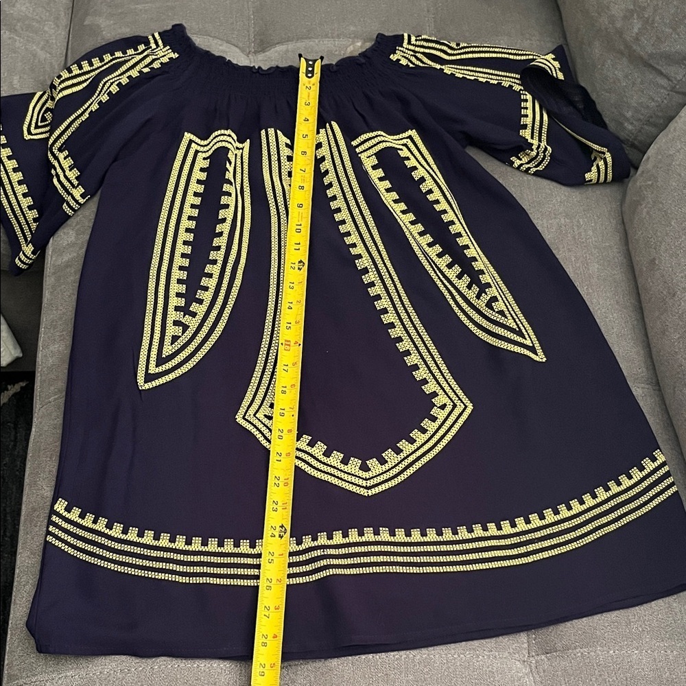 Chelsea & Violet Navy and Yellow Blouse - Picture 4 of 9